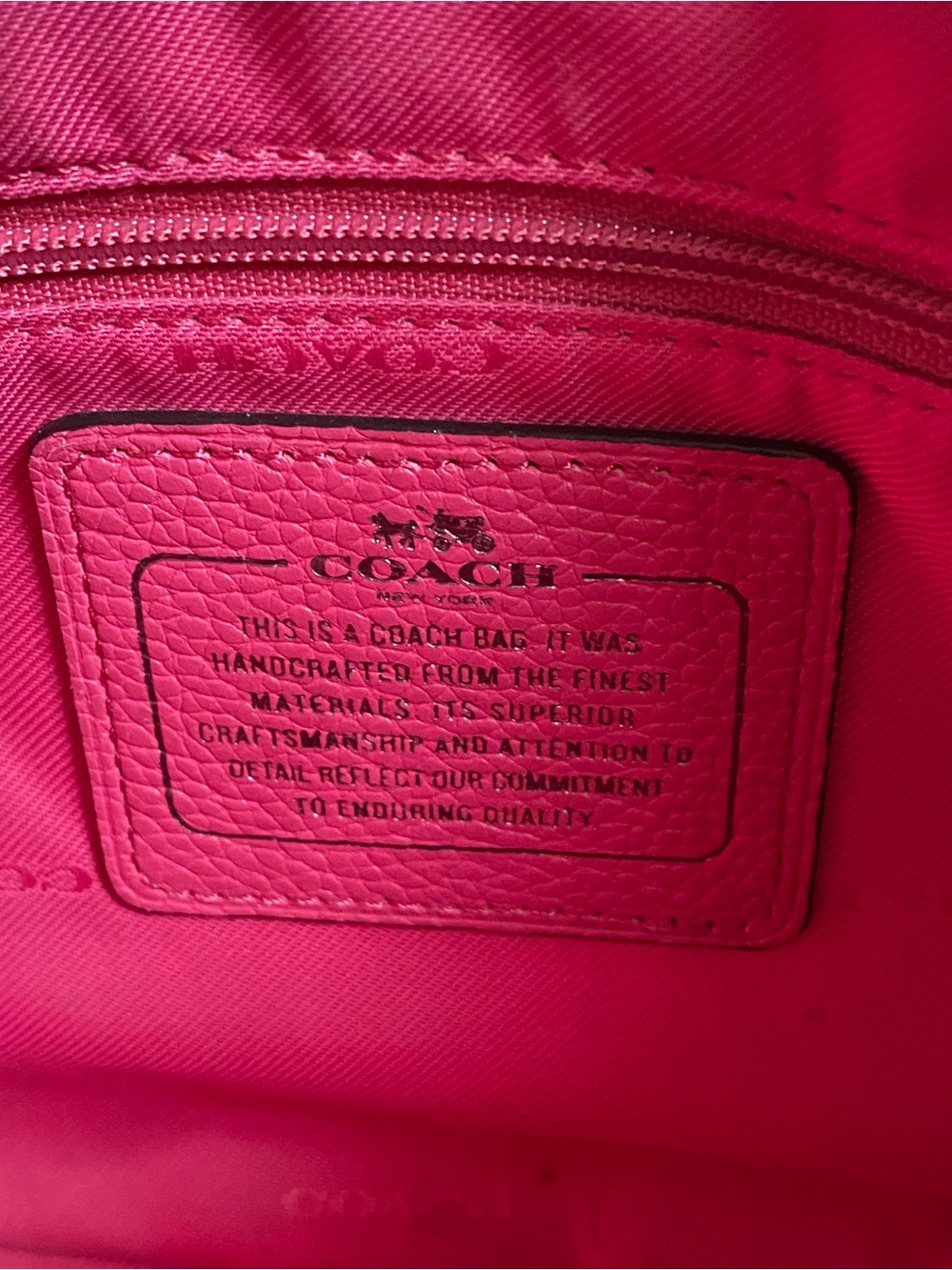 Coach Pink Leather Flower-Stud Crossbody Bag - Picture 10 of 14